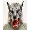 VipMarketim Kafaya Tam Geçmeli Lateks Dil Çıkaran Mavi Gözlü Kurt Maskesi