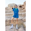 VipMarketim Kapüşonlu 3Lü Crop Alt Üst Takım