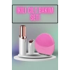 VipMarketim KAŞ BIYIK VE YÜZ EPİLASYON ALETİ VE TİTREŞİMLİ YÜZ TEMİZLEME MASAJ ALETİ İKİLİ SET