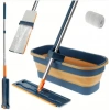 VipMarketim Katlanabilir Temizlik Mopu ve Tekerlekli Kova Seti