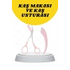 VipMarketim Kavisli Kaş Düzeltici Seti Kaş Makası ve Kaş Usturası Paslanmaz Çelik Bıçaklı