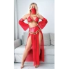 VipMarketim Kırmızı Peçeli Seksi Dansöz Kostümü
