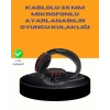 VipMarketim Kırmızı Stereo Kulaklık Yüksek Ses Performansı Dayanıklı Kablo ve Mikrofonlu Tasarım
