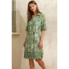 VipMarketim Kısa Yarım Kol V Yaka Kadın Viskon Çiçek Desenli Yazlık Uzun Elbise Anıl 5758