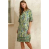 Vipmarketim Kısa Yarım Kol V Yaka Kadın Viskon Çiçek Desenli Yazlık Uzun Elbise Anıl (kod:5758)