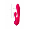 VipMarketim Klitoral uyarıcılı vibratör JOS Doobl, silikon, pembe, 20 cm