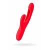 VipMarketim Klitoral uyarıcılı vibratör JOS Patti, hareketli dilli, silikon, kırmızı, 24 cm