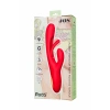 VipMarketim Klitoral uyarıcılı vibratör JOS Patti, hareketli dilli, silikon, kırmızı, 24 cm
