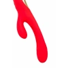 VipMarketim Klitoral uyarıcılı vibratör JOS Patti, hareketli dilli, silikon, kırmızı, 24 cm