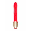 VipMarketim Klitoral uyarıcılı vibratör JOS Patti, hareketli dilli, silikon, kırmızı, 24 cm