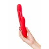 VipMarketim Klitoral uyarıcılı vibratör JOS Patti, hareketli dilli, silikon, kırmızı, 24 cm