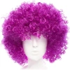 VipMarketim Koyu Mor Renk Violet Afro Bonus Saç Peruk