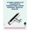 VipMarketim Krom Kaplamalı Çok Fonksiyonlu Musluk Başlığı | Paslanmaz Malzeme