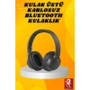 VipMarketim Kulak Üstü Bluetooth Kulaklık Ayarlanabiilir Uzun Pil Ömrü Kablosuz 5.0 Bluetooth