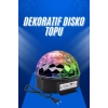 VipMarketim Küre Disko Topu Müzik Çalar Renkli Lazer Işıklı Bluetooth Disko Parti Işığı Kumandalı