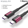 VipMarketim KUULAA Type C Type-C PD 60W QC4.0 Hızlı Şarj ve Data Kablosu 1Metre-(5775)