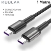 VipMarketim KUULAA Type C Type-C PD 60W QC4.0 Hızlı Şarj ve Data Kablosu 1Metre-(5775)