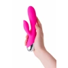 VipMarketim LEROİNA klitoral stimülatörlü vibratör, silikon, pembe, 19 cm