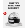 VipMarketim LED Disko Küresi Bluetooth Hoparlörlü Ritimle Senkronize Döner Işıklı