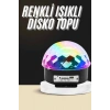VipMarketim Led Işık Disko Topu Bluetooth Hoparlörlü USB Müzik Çalar Kumandalı