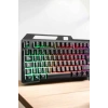 VipMarketim Led Işıklı Oyuncu Klavye Usb Girişli RGB Işıklı Q Klavye Mouse Hediyeli