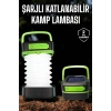 VipMarketim Led Lamba Kamp Lambası Hafif Taşınabilir Şarj Süreli Akordeon El Fenerli