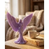 VipMarketim Lila Melek Biblo 3D Dekoratif Angel Figür Ev Aksesuarı