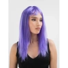 VipMarketim Lila Renk Uzun Düz Parti Peruğu
