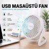 VipMarketim Masaüstü Mini USB Fan - PVC Gövdeli - 360° Ayarlanabilir