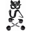 VipMarketim  Maske Kırbaç Bileklik 5 Li Harness Deri Set