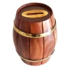 VipMarketim Maun Ağacından Dekoratif Ahşap Fıçı Kumbara