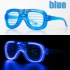 VipMarketim Mavi Led Işıklı Parti Gözlüğü - Neon 3 Modlu