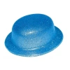 VipMarketim Mavi Renk Simli Melon Yuvarlak Parti Şapkası 24x26 cm