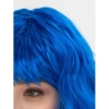 VipMarketim Mavi Renk Uzun Dalgalı Parti Peruğu