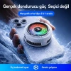 VipMarketim Memo CX20 iOS Android Soğutucu 20W Manyetik RGB Telefon Soğutucu –Anında Hızlı SoğutmaSessiz Fan Soğutma-(5775)