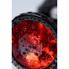 VipMarketim Metal Anal Plug, Metal, Siyah, Kırmızı Kristalli, 8,2 Cm, Ø3,4 Cm, 85 G