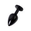 VipMarketim Metal   Anal Plug, Metal, siyah, kırmızı kristalli, 8,2 cm, Ø3,4 cm, 85 g
