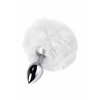 VipMarketim Metal Anal Plug, Minyon, Metal+ Faux Kürk, Gümüş, Beyaz At Kuyruğu