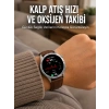 VipMarketim Metal Deri ve Silikon Kordonlu Çok Fonksiyonlu Akıllı Saat