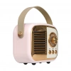 VipMarketim MIKADO MD-24BT Echoes Pembe 3W Taşınabilir USB/TF Kart/Bluetooth 800mAh Klasik Retro Müzik Kutusu(1923)