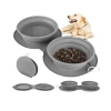 VipMarketim Mikopet Katlanabilir İkili Mama ve Su Kabı