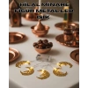 VipMarketim Minareli Hilal LED Işık Gold Metal Gövdeli Pilli Ramazan Dekoru
