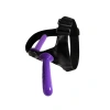 VipMarketim Mor Double Dong Titreşimli Belden Bağlamalı Çift Taraflı Bisex Dildo Vibratör model 2