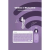 VipMarketim Mor Kablosuz Klavye Ve Mouse Seti
