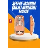 VipMarketim Mouse Fare Kablosuz Mouse Fare Şarjlı Bluetooth Sessiz 5 Tuşlu Şeffaf