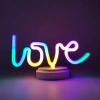 VipMarketim Neon Işıklı Love Yazılı Masa Gece Lambası