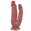 VipMarketim Noctis 19cm Kahverengi Çiftli Dildo No:76