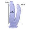 VipMarketim Noctis 19cm Mor Çiftli Dildo No:76