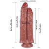 VipMarketim Noctis 26,5cm Kahverengi Çiftli Dildo No:111