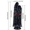 VipMarketim Noctis 26,5cm Siyah Çiftli Dildo No:111